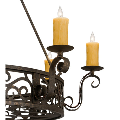 Meyda Tiffany Delano 8 Light 42" Wide Taper Candle Style Chandelier - Custom Finish