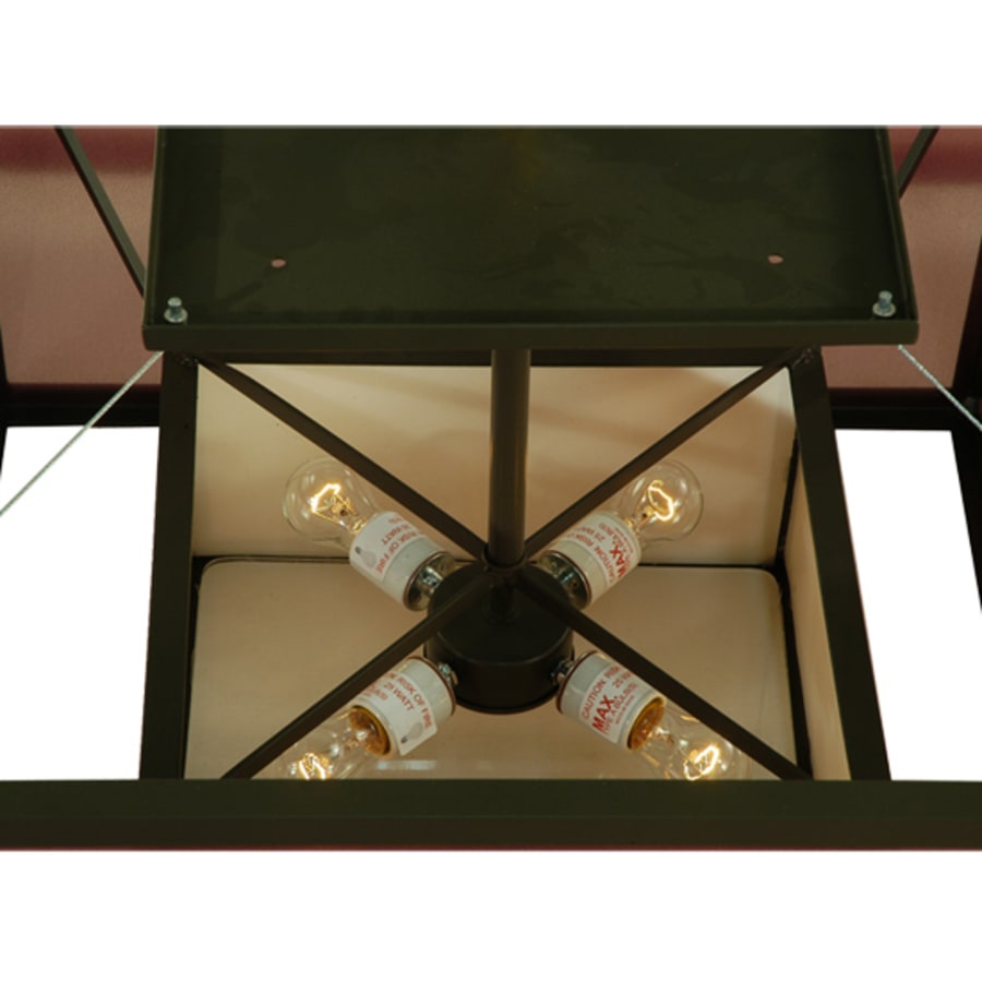 Meyda Tiffany Quadrato Umador 4 Light 51" Wide Semi-Flush Square Ceiling Fixture - Timeless Bronze Finish