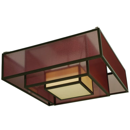 Meyda Tiffany Quadrato Umador 4 Light 51" Wide Semi-Flush Square Ceiling Fixture - Timeless Bronze Finish