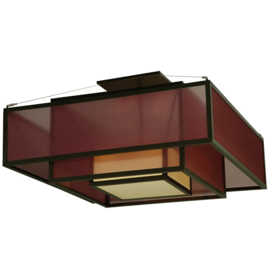Meyda Tiffany Quadrato Umador 4 Light 51" Wide Semi-Flush Square Ceiling Fixture - Timeless Bronze Finish