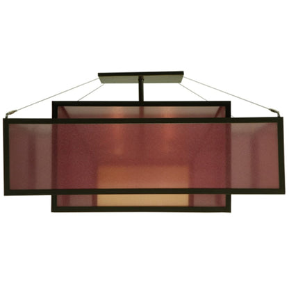 Meyda Tiffany Quadrato Umador 4 Light 51" Wide Semi-Flush Square Ceiling Fixture - Timeless Bronze Finish