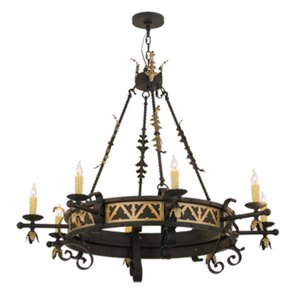 Meyda Tiffany Filomena 8 Light 48" Wide Taper Candle Style Chandelier