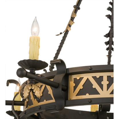 Meyda Tiffany Filomena 8 Light 48" Wide Taper Candle Style Chandelier