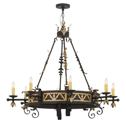 Meyda Tiffany Filomena 8 Light 48" Wide Taper Candle Style Chandelier