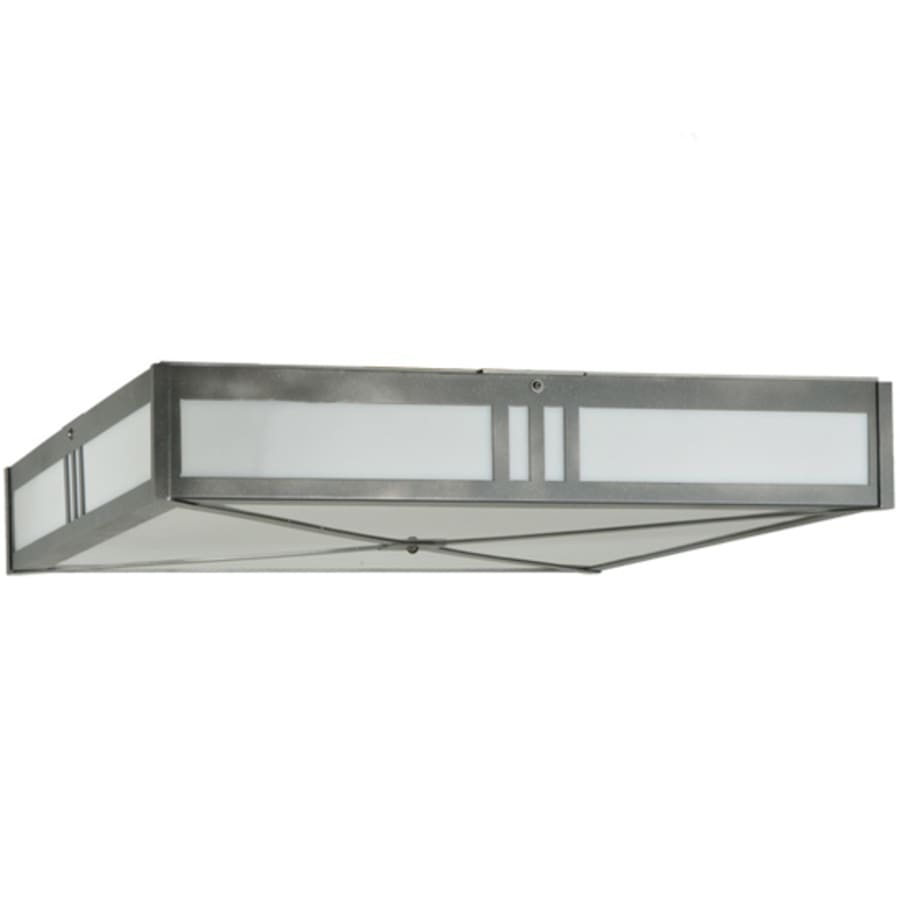 Meyda Tiffany Whitewing 4 Light 36" Wide Flush Mount Square Ceiling Fixture - Blackened Pewter Finish - GU24 Bulb Base