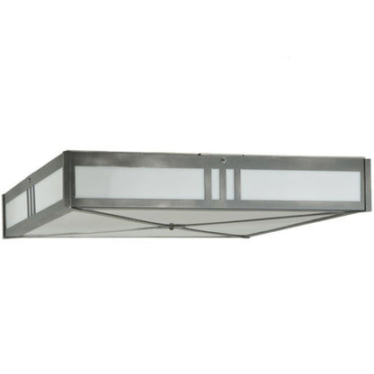 Meyda Tiffany Whitewing 4 Light 36" Wide Flush Mount Square Ceiling Fixture - Blackened Pewter Finish - GU24 Bulb Base