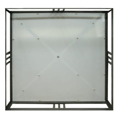 Meyda Tiffany Whitewing 4 Light 36" Wide Flush Mount Square Ceiling Fixture - Blackened Pewter Finish - GU24 Bulb Base