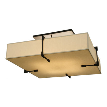 Meyda Tiffany Quadrato Massage 8 Light 55" Wide Semi-Flush Square Ceiling Fixture