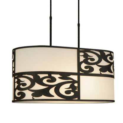 Meyda Tiffany Clarabella 4 Light 34" Wide Linear Pendant