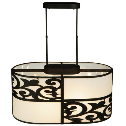 Meyda Tiffany Clarabella 4 Light 34" Wide Linear Pendant