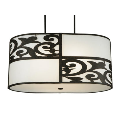 Meyda Tiffany Clarabella 4 Light 34" Wide Linear Pendant