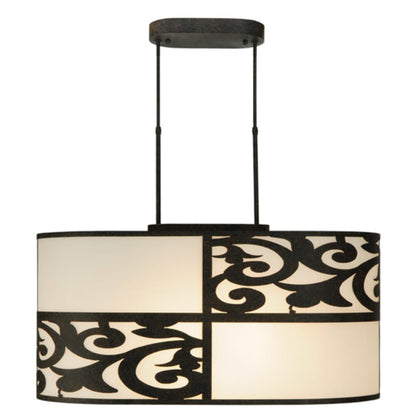 Meyda Tiffany Clarabella 4 Light 34" Wide Linear Pendant
