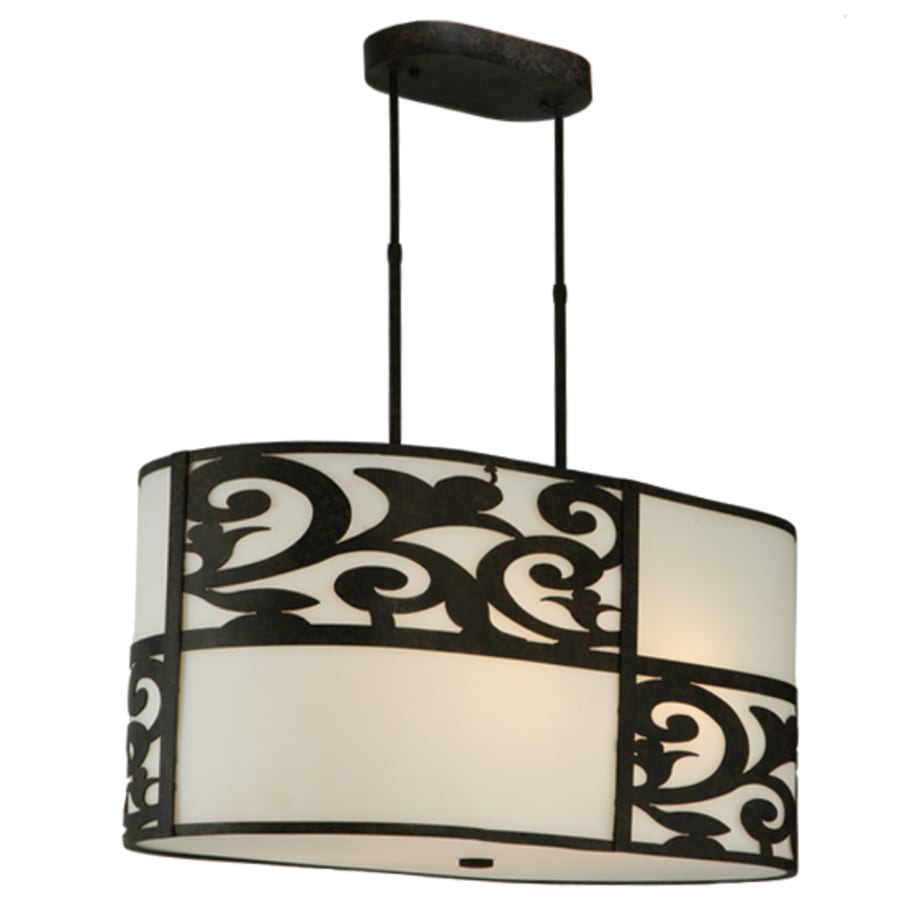 Meyda Tiffany Clarabella 4 Light 34" Wide Linear Pendant