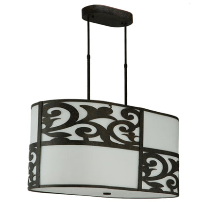 Meyda Tiffany Clarabella 4 Light 34" Wide Linear Pendant