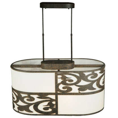 Meyda Tiffany Clarabella 4 Light 34" Wide Linear Pendant