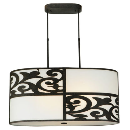 Meyda Tiffany Clarabella 4 Light 34" Wide Linear Pendant