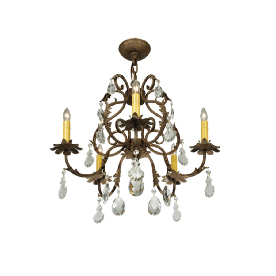 Meyda Tiffany Chantilly 5 Light 24" Wide Crystal Candle Style Chandelier