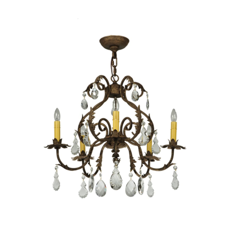 Meyda Tiffany Chantilly 5 Light 24" Wide Crystal Candle Style Chandelier