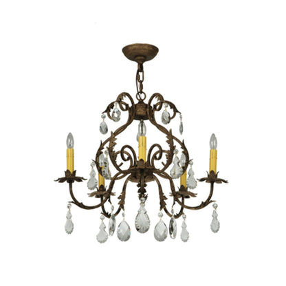 Meyda Tiffany Chantilly 5 Light 24" Wide Crystal Candle Style Chandelier