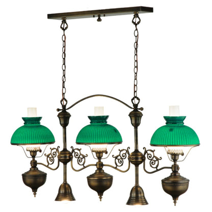 Meyda Tiffany Sunbury 3 Light 48" Wide Linear Pendant