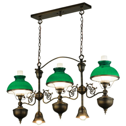 Meyda Tiffany Sunbury 3 Light 48" Wide Linear Pendant