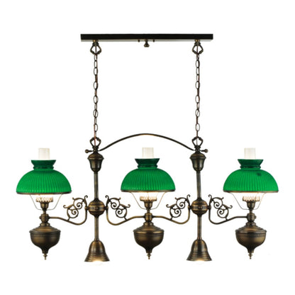 Meyda Tiffany Sunbury 3 Light 48" Wide Linear Pendant