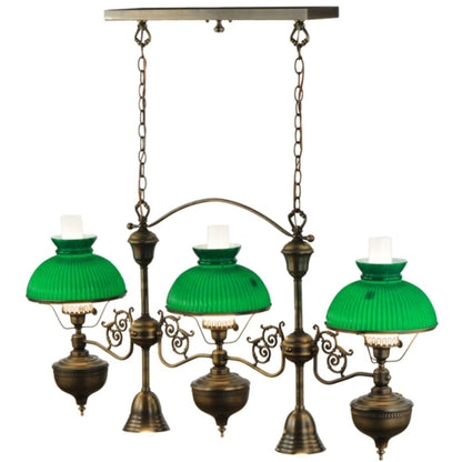 Meyda Tiffany Sunbury 3 Light 48" Wide Linear Pendant