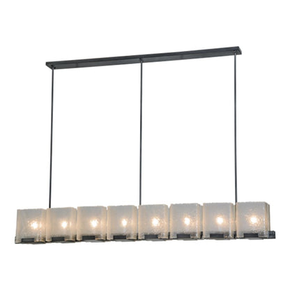Meyda Tiffany Ice Cube 8 Light 78" Wide Linear Chandelier