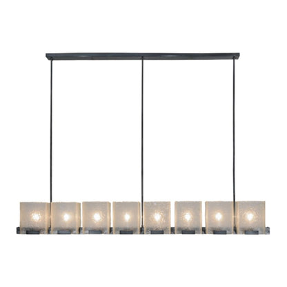 Meyda Tiffany Ice Cube 8 Light 78" Wide Linear Chandelier