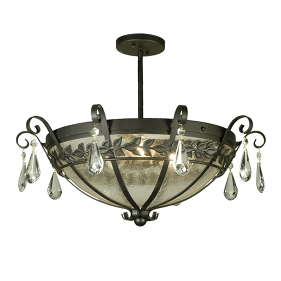 Meyda Tiffany Florentine 3 Light 24" Wide Semi-Flush Bowl Ceiling Fixture