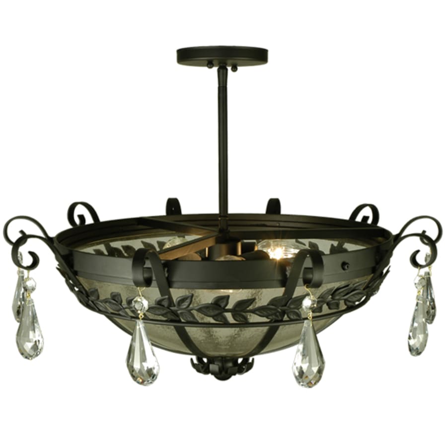 Meyda Tiffany Florentine 3 Light 24" Wide Semi-Flush Bowl Ceiling Fixture