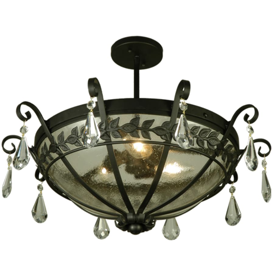 Meyda Tiffany Florentine 3 Light 24" Wide Semi-Flush Bowl Ceiling Fixture