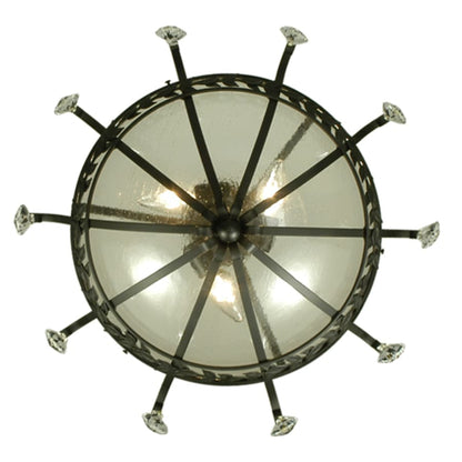 Meyda Tiffany Florentine 3 Light 24" Wide Semi-Flush Bowl Ceiling Fixture