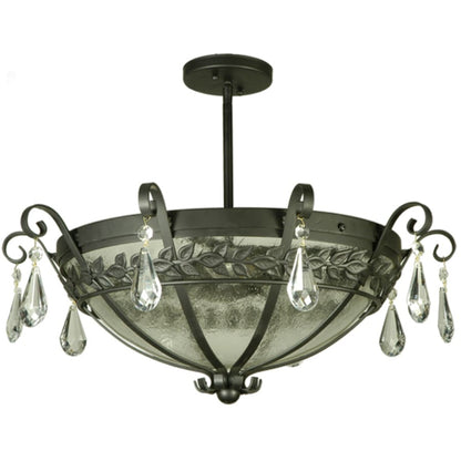 Meyda Tiffany Florentine 3 Light 24" Wide Semi-Flush Bowl Ceiling Fixture