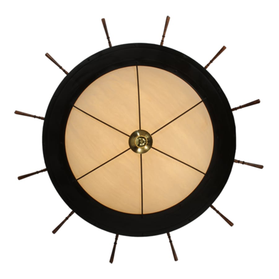 Meyda Tiffany Nautical 12 Light 74" Wide Flush Mount Bowl Ceiling Fixture - Oil Rubbed Bronze Finish