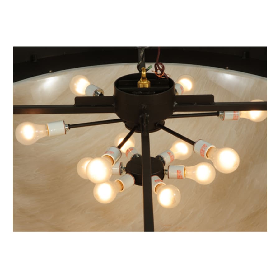 Meyda Tiffany Nautical 12 Light 74" Wide Flush Mount Bowl Ceiling Fixture - Oil Rubbed Bronze Finish