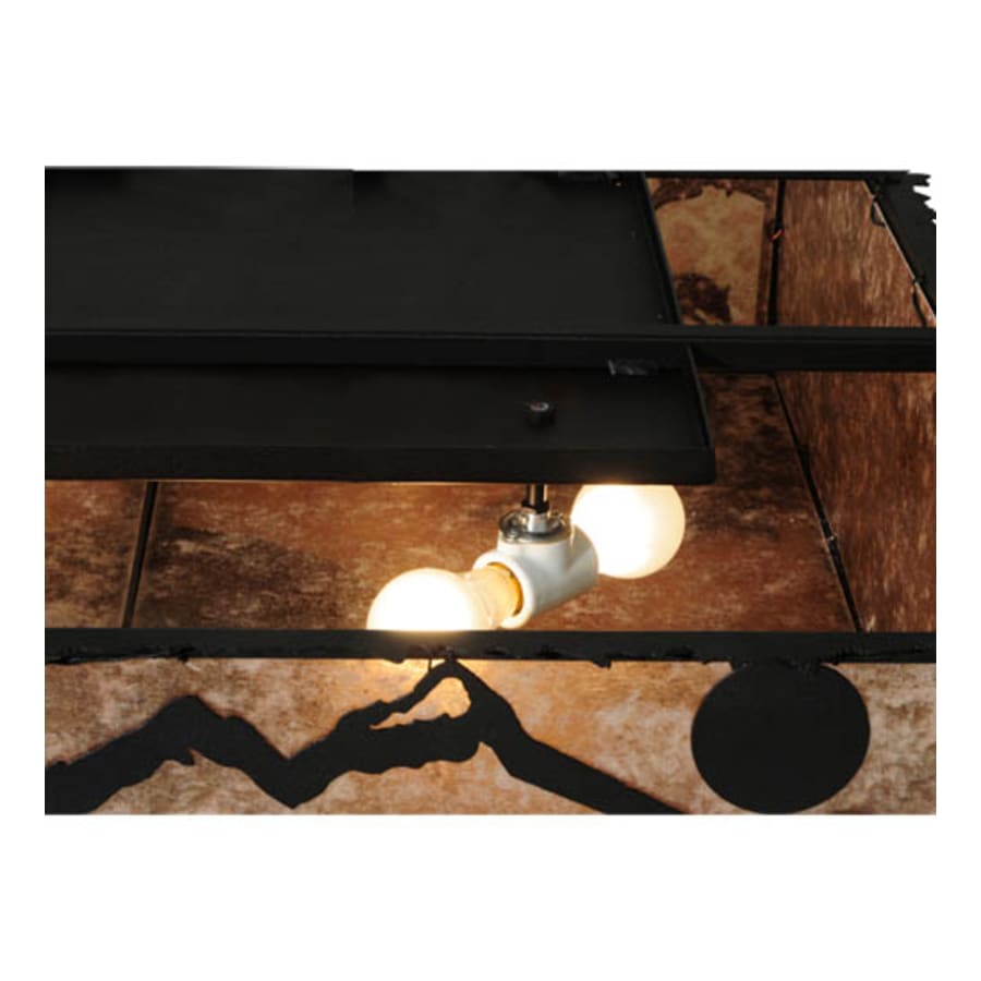 Meyda Tiffany Wolf on the Loose 8 Light 51" Wide Flush Mount Square Ceiling Fixture