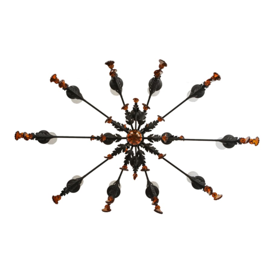 Meyda Tiffany Windsor 14 Light 38" Wide Crystal Candle Style Chandelier - Chestnut Finish