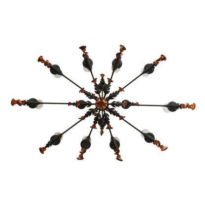 Meyda Tiffany Windsor 14 Light 38" Wide Crystal Candle Style Chandelier - Chestnut Finish