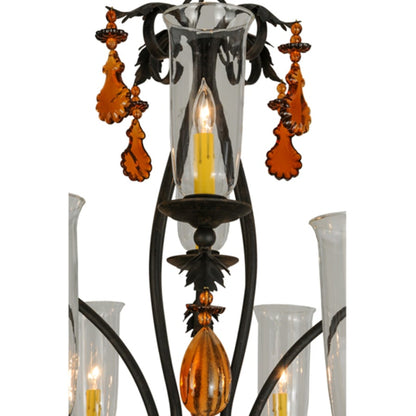 Meyda Tiffany Windsor 14 Light 38" Wide Crystal Candle Style Chandelier - Chestnut Finish