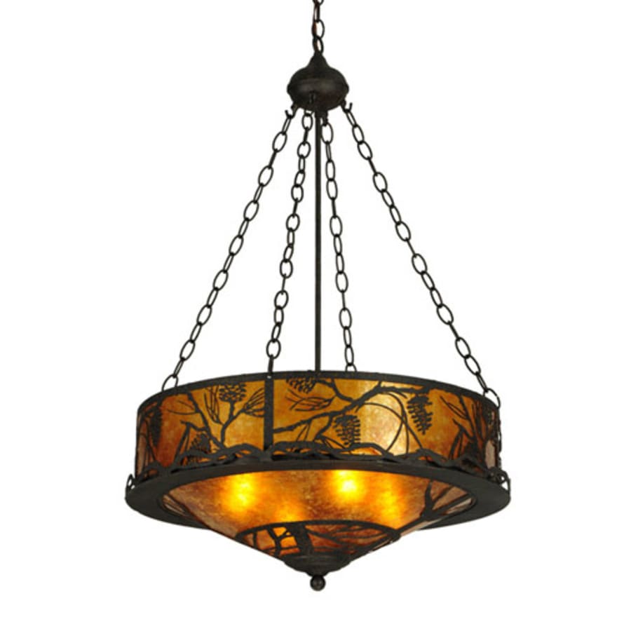 Meyda Tiffany Whispering Pines 4 Light 24" Wide Pendant