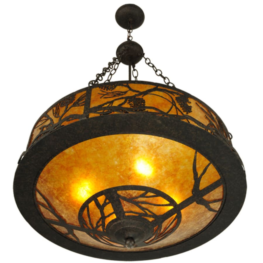 Meyda Tiffany Whispering Pines 4 Light 24" Wide Pendant