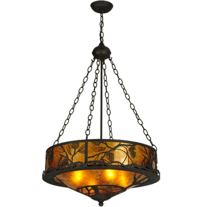 Meyda Tiffany Whispering Pines 4 Light 24" Wide Pendant