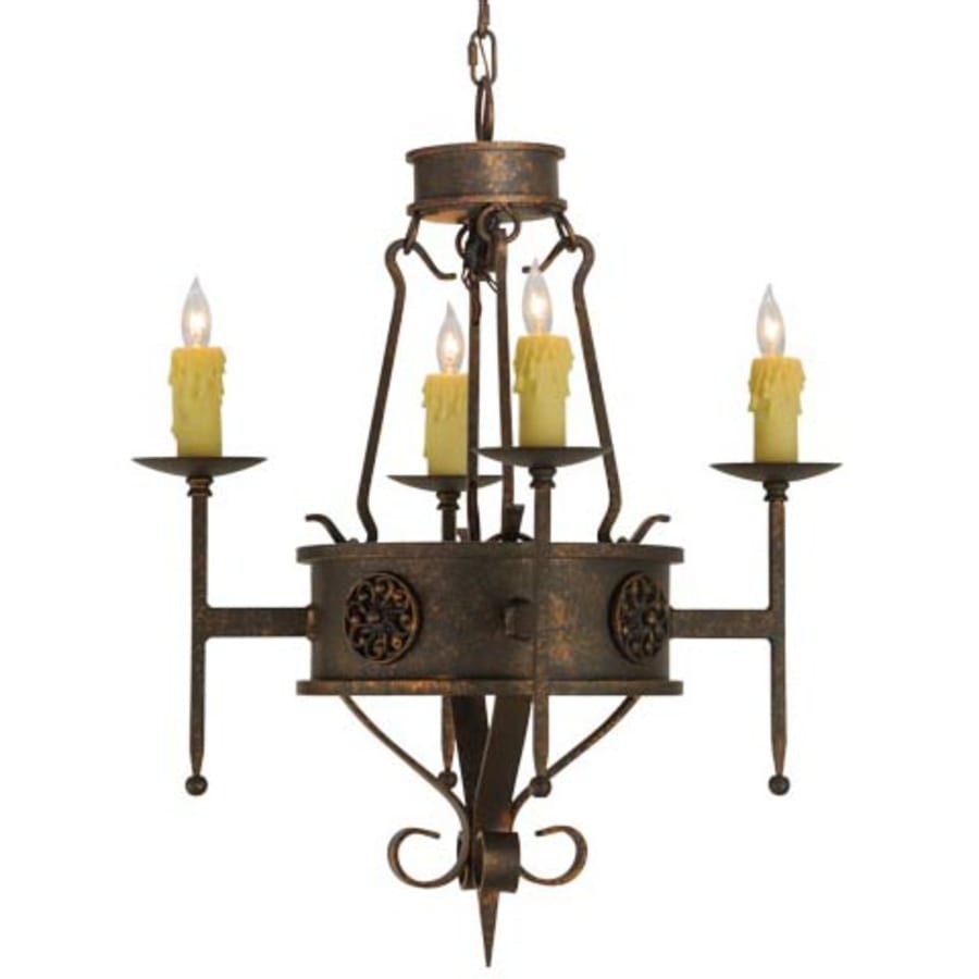 Meyda Tiffany Lorenzo 4 Light 24" Wide Taper Candle Style Chandelier