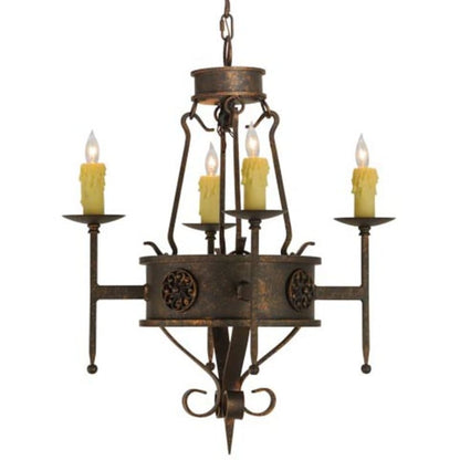 Meyda Tiffany Lorenzo 4 Light 24" Wide Taper Candle Style Chandelier