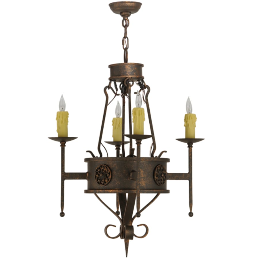 Meyda Tiffany Lorenzo 4 Light 24" Wide Taper Candle Style Chandelier