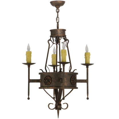 Meyda Tiffany Lorenzo 4 Light 24" Wide Taper Candle Style Chandelier