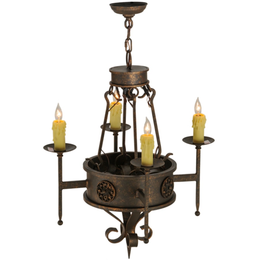 Meyda Tiffany Lorenzo 4 Light 24" Wide Taper Candle Style Chandelier
