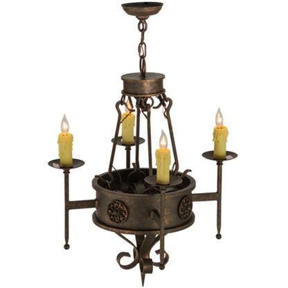 Meyda Tiffany Lorenzo 4 Light 24" Wide Taper Candle Style Chandelier
