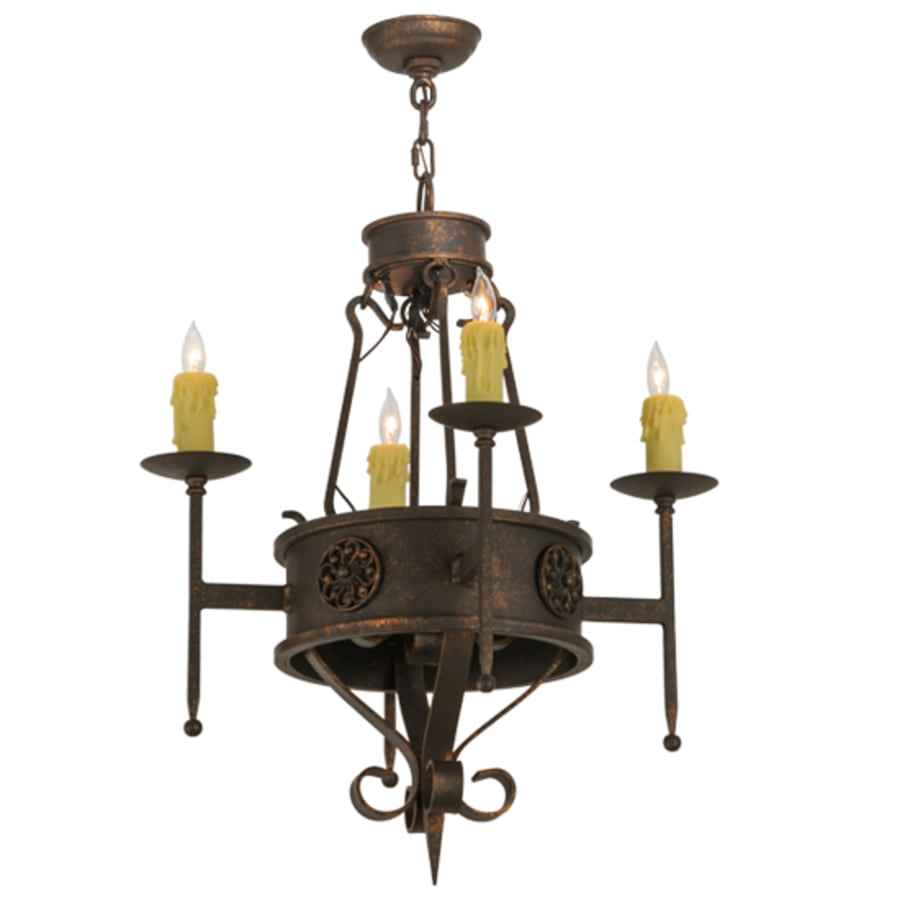 Meyda Tiffany Lorenzo 4 Light 24" Wide Taper Candle Style Chandelier